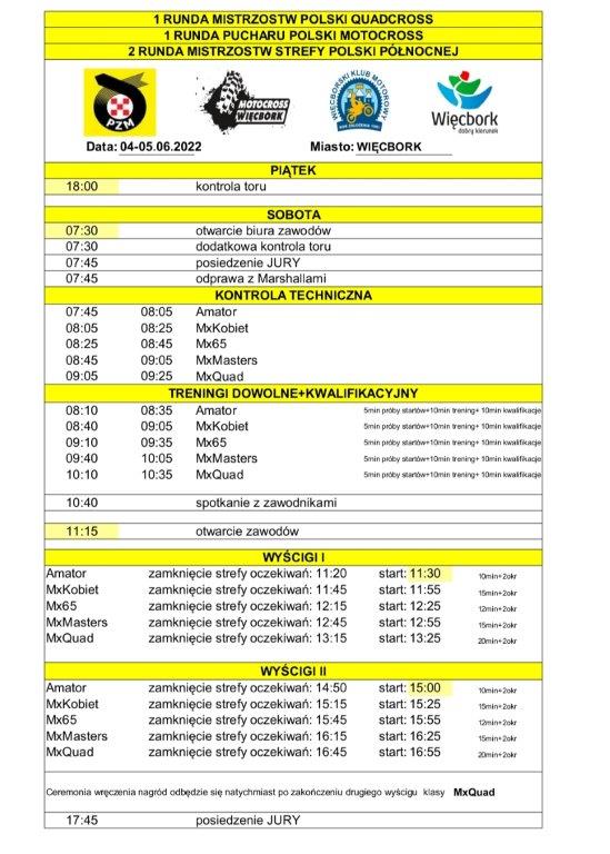 Jutro (4.06.) w Więcborku rusza pierwsza runda Pucharu Polski w motocrossie i mistrzostw Polski w quadach