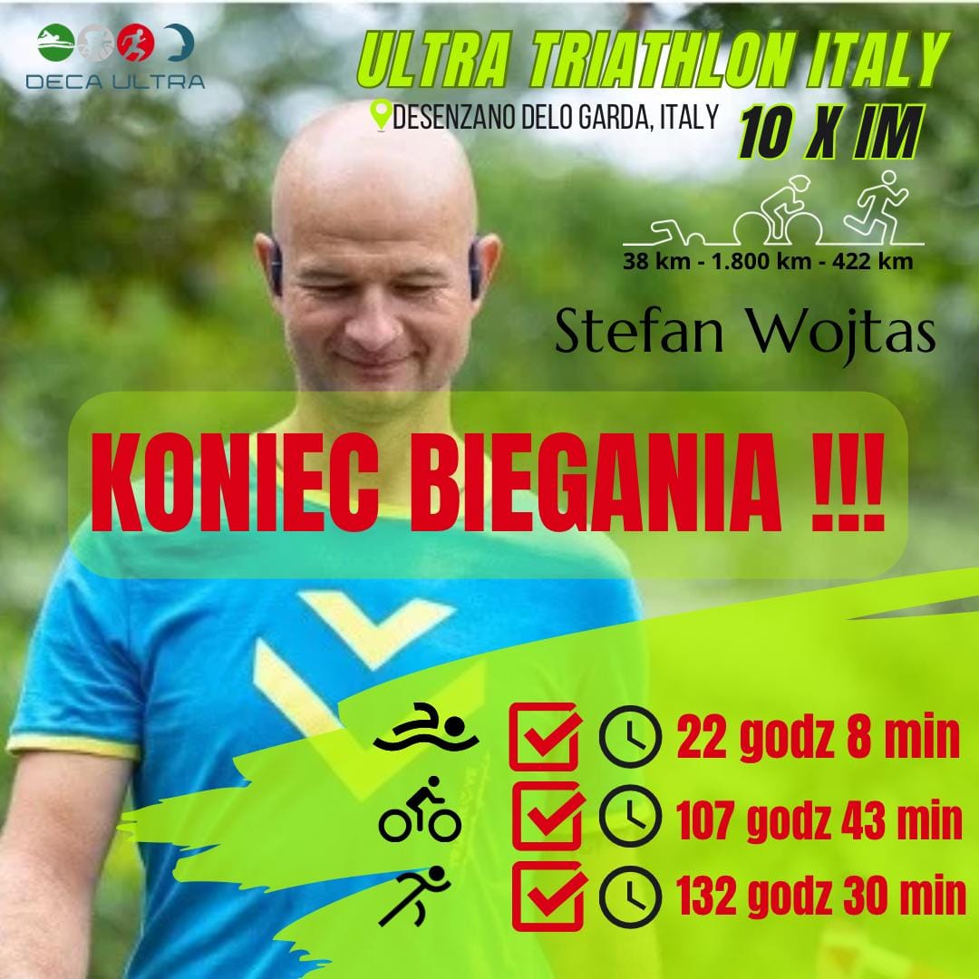Zrobił to! Stefan Wojtas z Człuchowa ukończył triathlon na dystansie 10-krotnego Ironmana! "Gdyby nie wy, to by nie było tego"