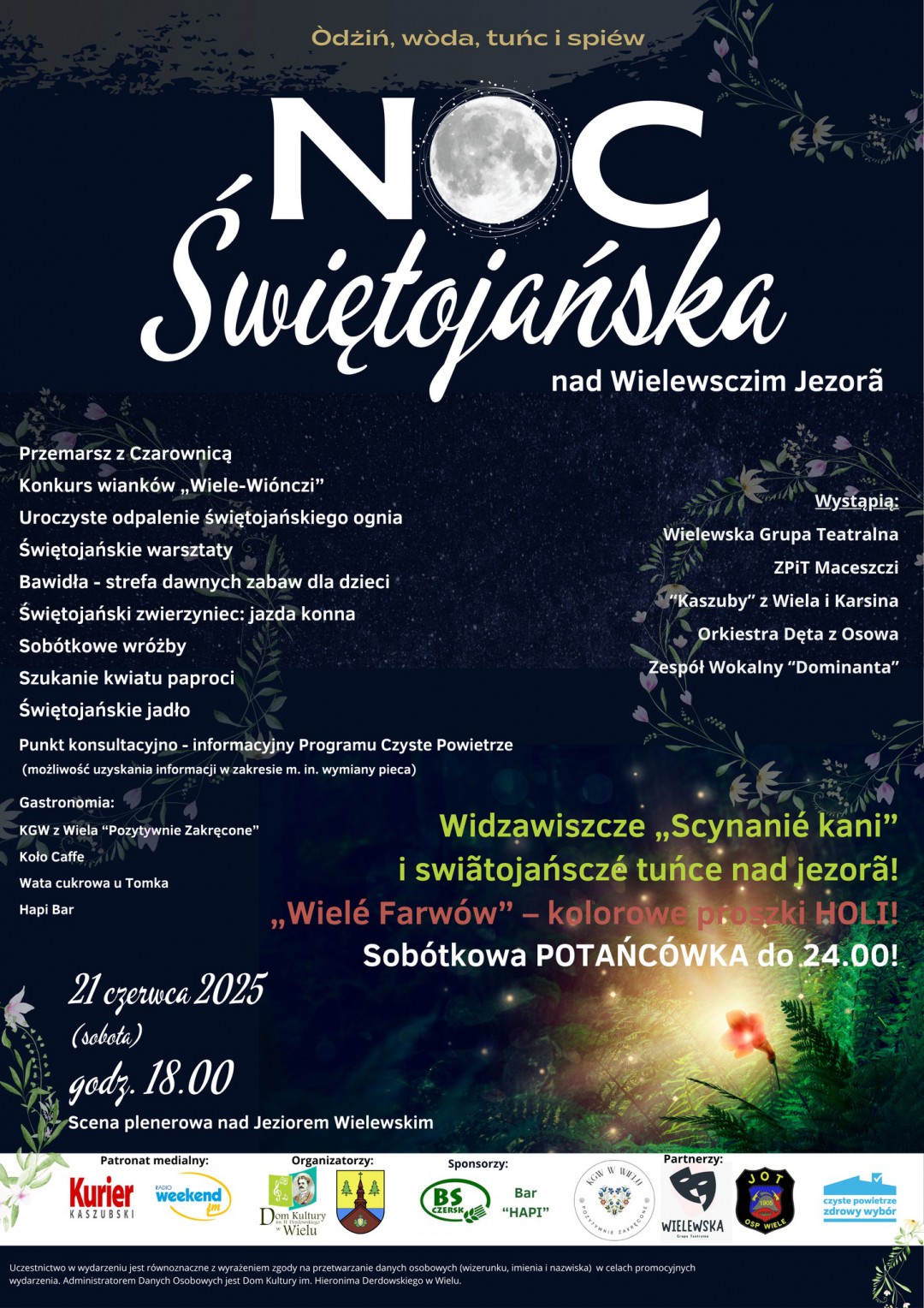 W najbliższą sobotę Noc Świętojańska nad Jeziorem Wielewskim, w gminie Karsin