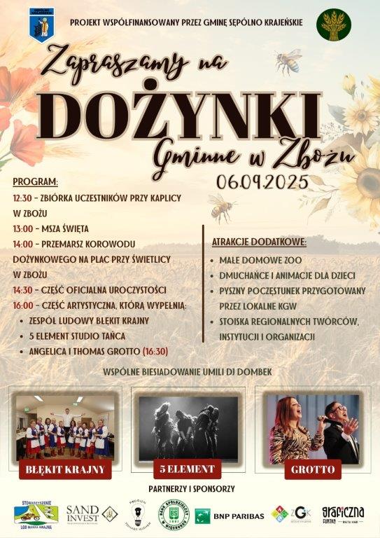 Sołectwo Zboże będzie dziś (6.09) gospodarzem dożynek gminy Sępólno Krajeńskie